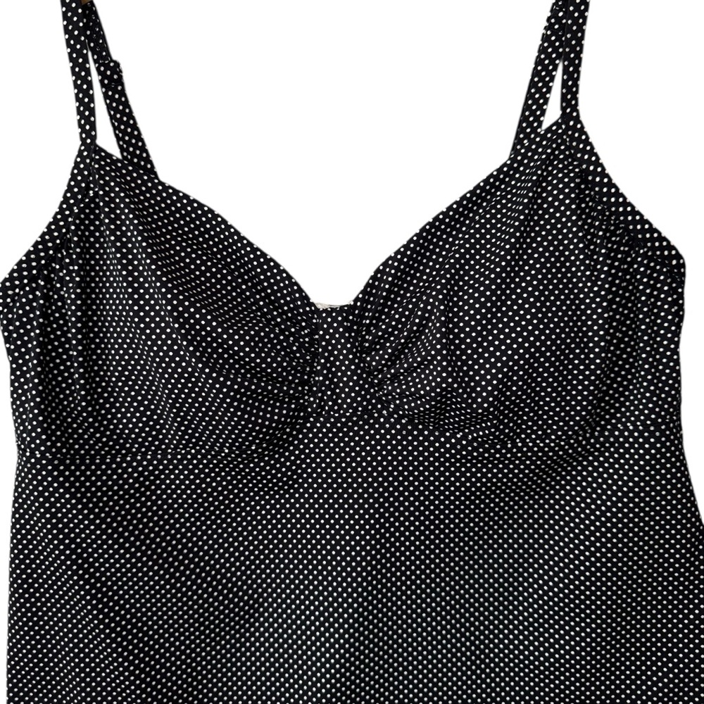🖤 Lands’ End Polka Dot Tankini Top & High-Rise Bottoms – Size 16 - Picture 4 of 7